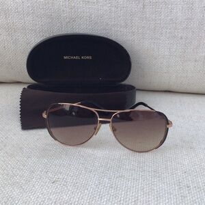 Michael Kors Gold Aviator Sunglasses